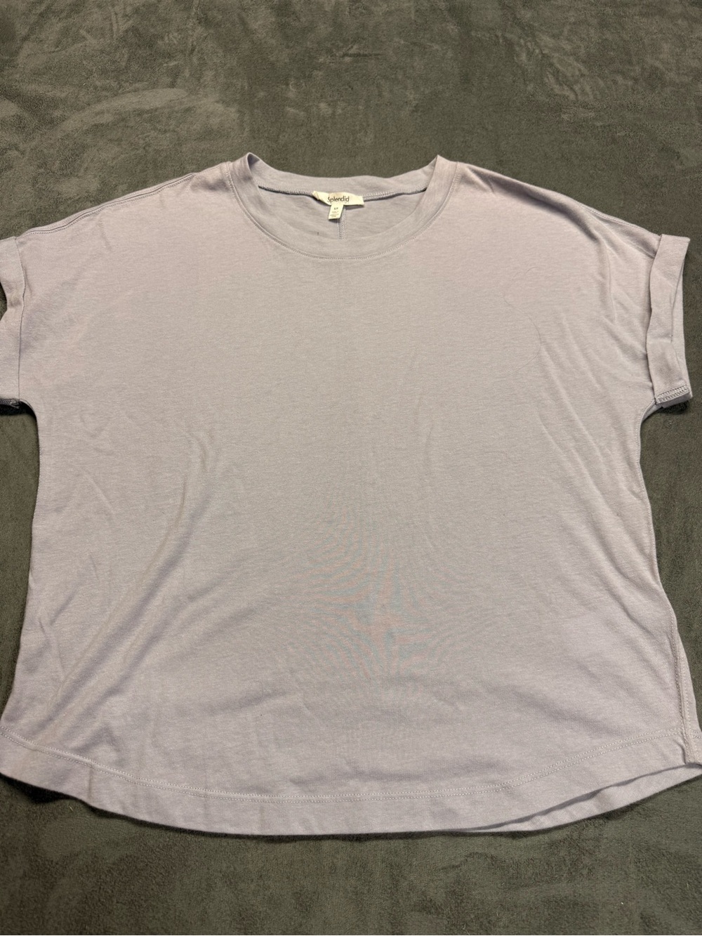 Splendid Light Lavender Short Sleeve Crew Tee